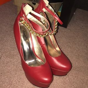 Red Strappy Charlotte Russe Heels